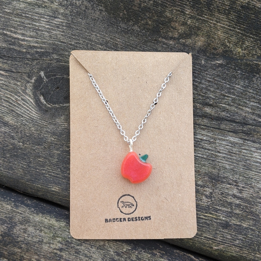Handcrafted Apple Necklace